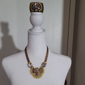 Stella & Dot Norah Statement Necklace and Bangle Set